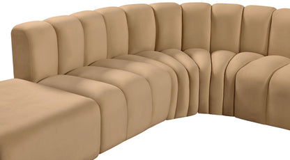 Arc - Velvet 6 Piece Corner Modular Sofa