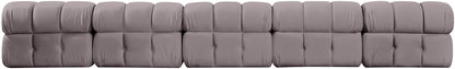 Orin - Velvet 5 Piece Modular Armless Sofa