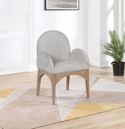 Waldorf - Chenille Dining Arm Chair With Natural Legs