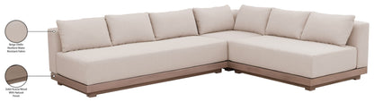 Solace - Olefin Performance Fabric 3 Piece Outdoor Patio Modular Sectional (Sofa, Loveseat & Corner Chair)