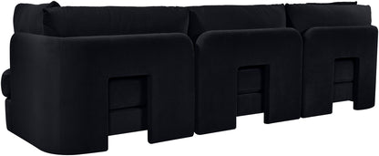 Hammond - Velvet Performance Fabric Upholstered 3 Piece Sofa