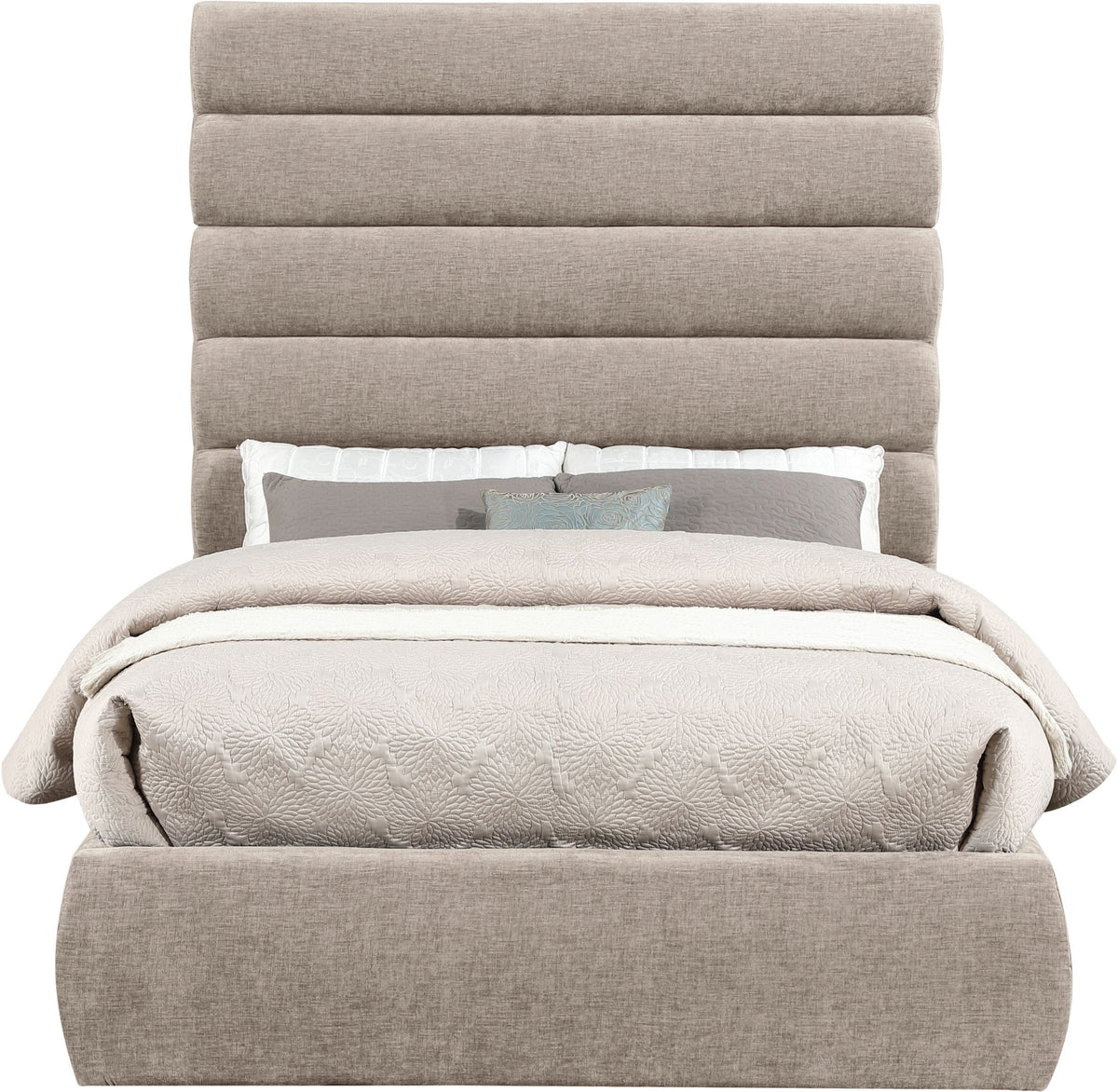 Adam - Chenille Fabric Bed With 70.5" Headboard