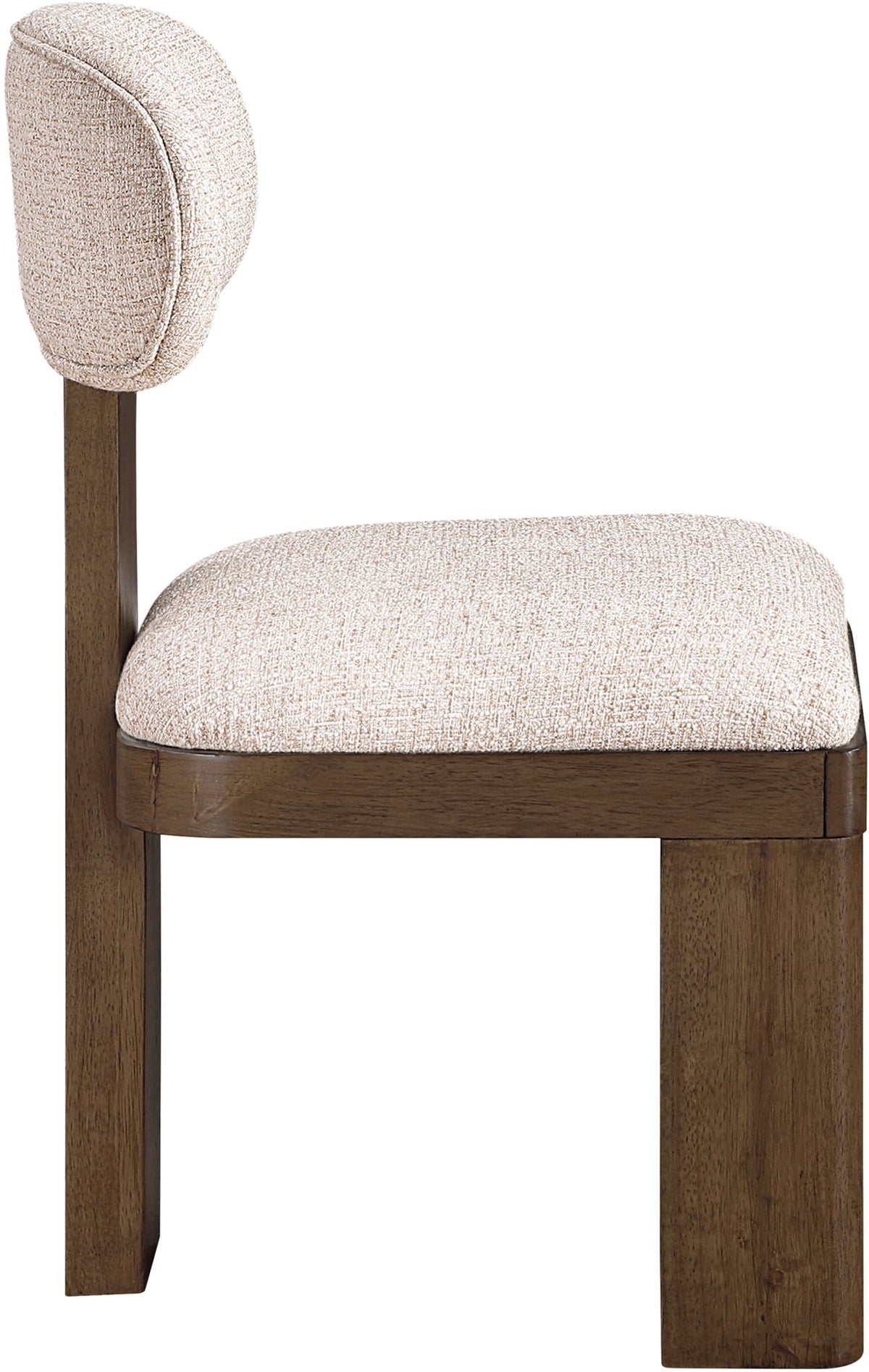 Timbra - Linen Textured Fabric Upholstered Dining Chair (Set of 2) - Walnut Base