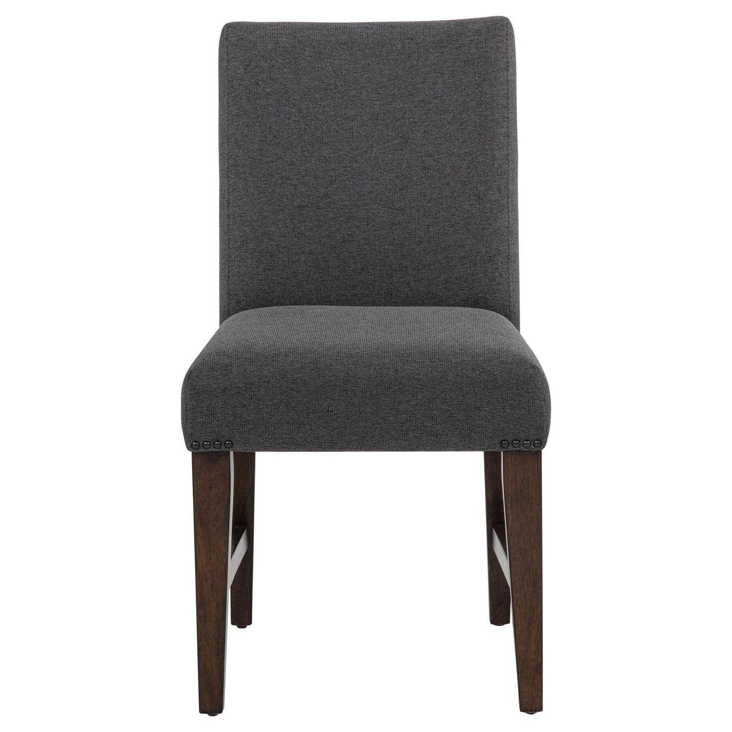Naser Parsons Dining Side Chair Grey and Dark Walnut (Set of 2)