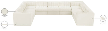 Rummi - Velvet Performance Fabric Upholstered 9 Piece Modular Sectional
