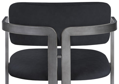 Aurum - Vegan Leather Upholstered Counter Stool With Gray Base