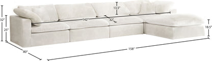 Cozy - 5 Piece Modular Sectional With Chaise