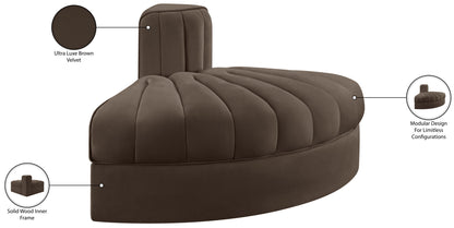 Rummi - Velvet Performance Fabric Upholstered Modular Chair