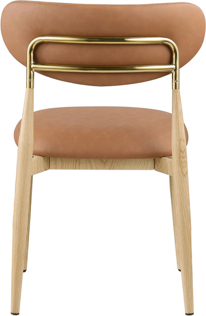 Ronda - Vegan Leather Upholstered Dining Side Chair - Natural Legs