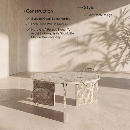 Vernazza - Genuine Marble Table