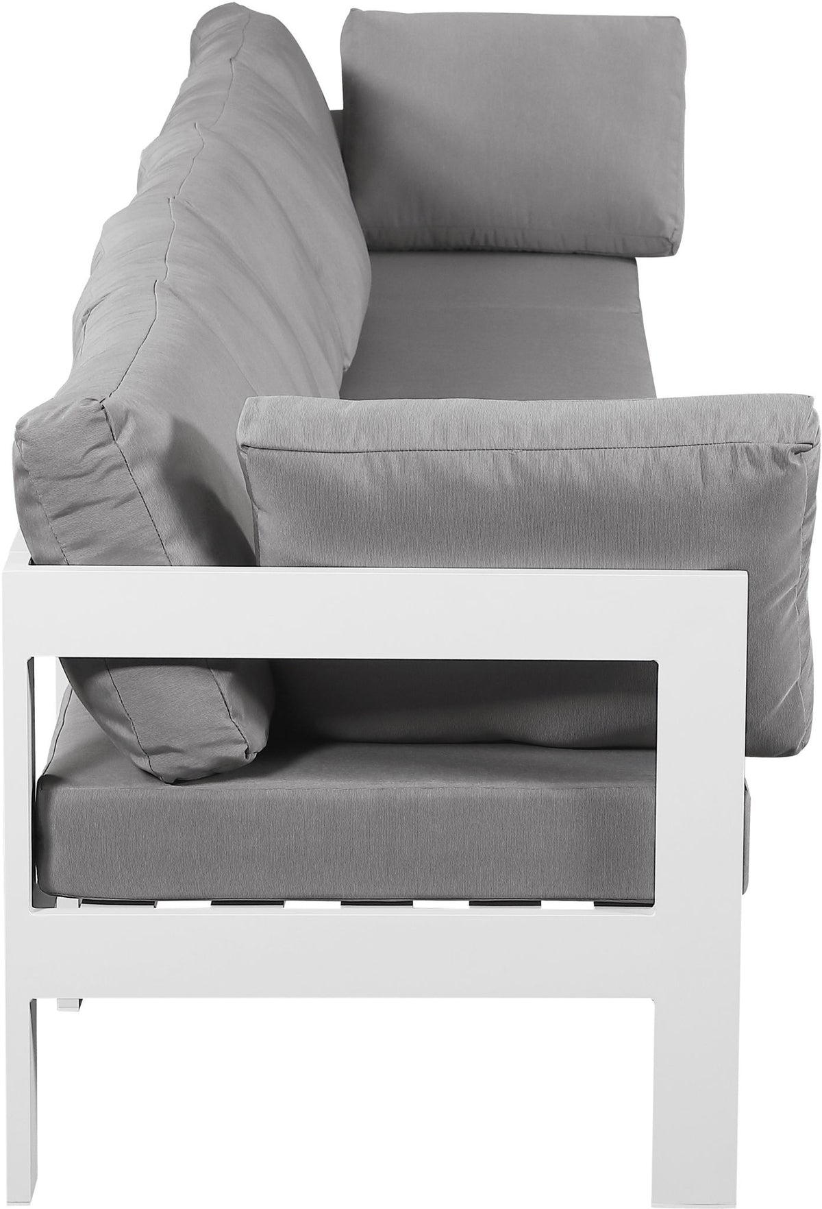 Nizuc - Outdoor Patio 5 Seat Modular Sofa With White Frame