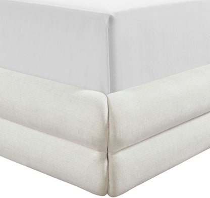 Chandra - Linen Textured Fabric Upholstered Bed