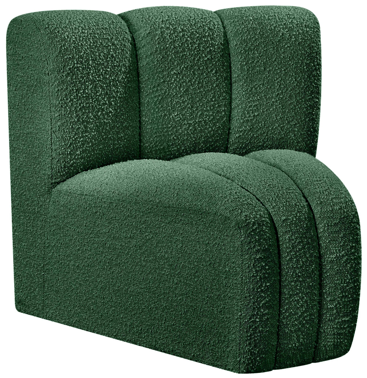 Arc - Boucle Fabric Curved Corner Chair