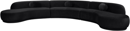 Avra - 177.5" Velvet Performance Fabric Upholstered Sectional