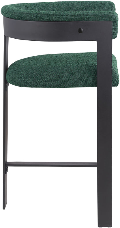 Romeo - Boucle Counter Stool With Black Base (Set of 2)