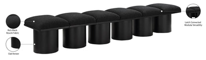 Pavilion - 6 Piece Modular Bench With Black Base