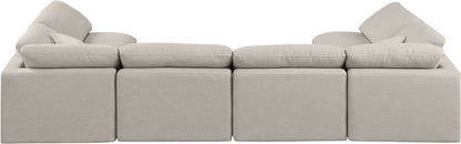 Indulge - Linen 6 Piece Modular U-Shaped Sectional