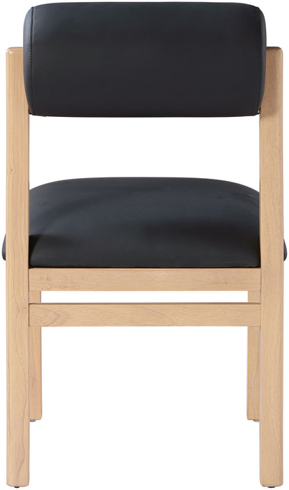 Roundhill - Faux Leather Dining Chair (Set of 2) - Natural Frame