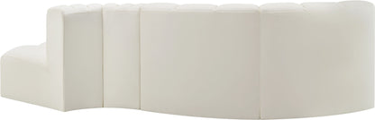Arc - Faux Leather 4 Piece L-Shaped Modular Sofa
