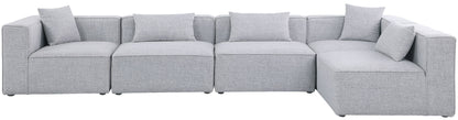 Cube - Linen 5 Piece Modular Sectional