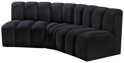 Arc - Velvet 3 Piece Modular Corner Sofa