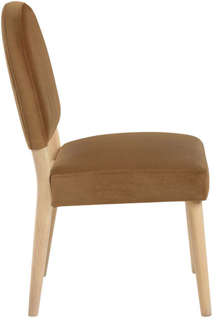 Varinelle - Velvet Upholstered Dining Chair (Set of 2) - Saddle