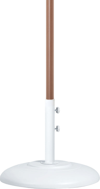 Amalfi - Patio Umbrella - White Base / Light Brown Pole