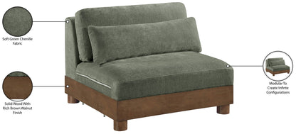 Turin - Chenille Fabric Upholstered Modular Armless Chair