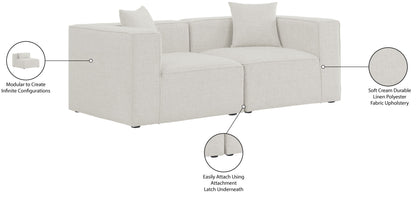 Cube - Linen Modular 2 Seat Sofa