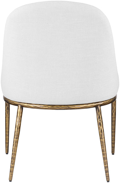 Ferro - Upholstered Dining Side Chair With Brushed Gold Legs