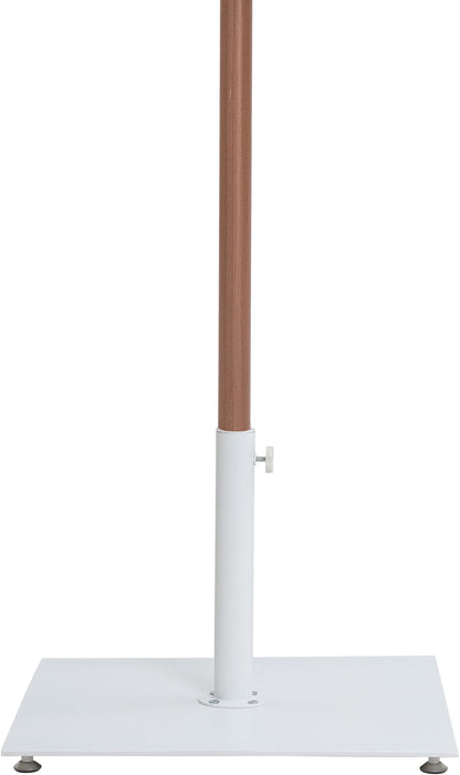 Amalfi - Aluminum Patio Umbrella - White Base / Light Brown Pole