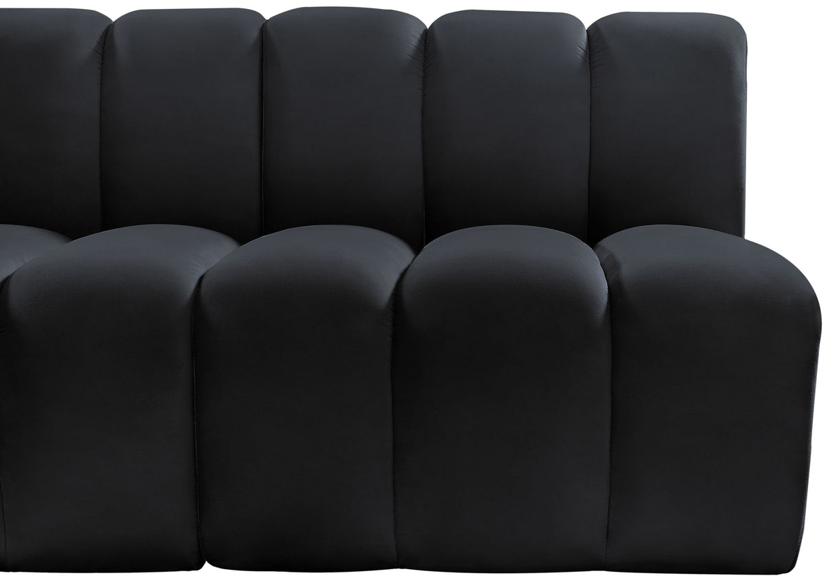 Arc - Velvet 5 Piece U-Shaped Modular Sofa
