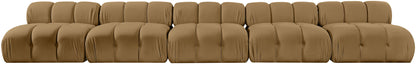 Orin - Velvet 5 Piece Modular Armless Sofa