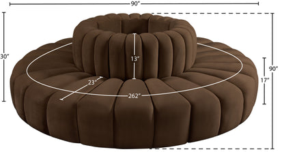 Arc - Velvet 8 Piece Round Modular Sofa