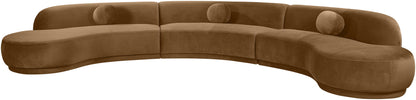 Avra - 177.5" Velvet Performance Fabric Upholstered Sectional