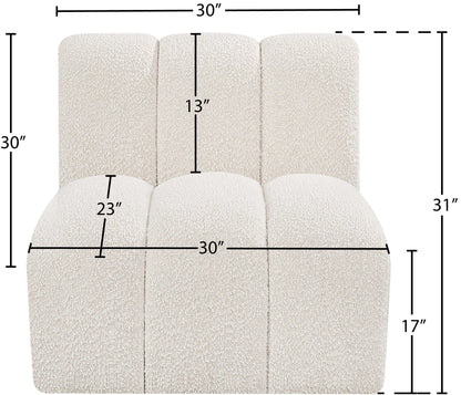 Arc - Boucle Fabric Straight Chair