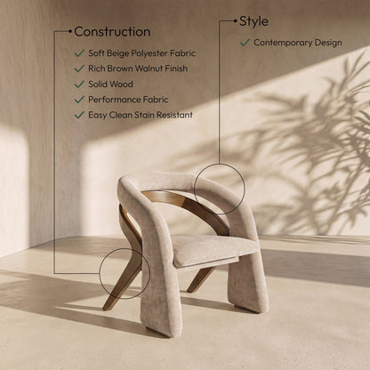 Riven - Fabric Upholstered Dining Chair
