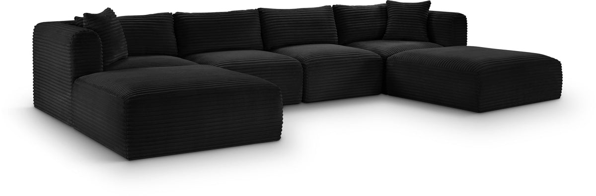 Shaggy - 6 Piece Modular Sectional With 2 Ottomans
