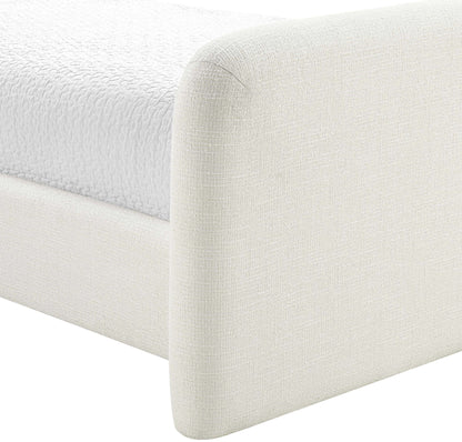 Fira - Linen Textured Fabric Upholstered Bed