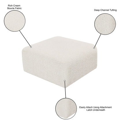 Arc - Boucle Fabric Ottoman