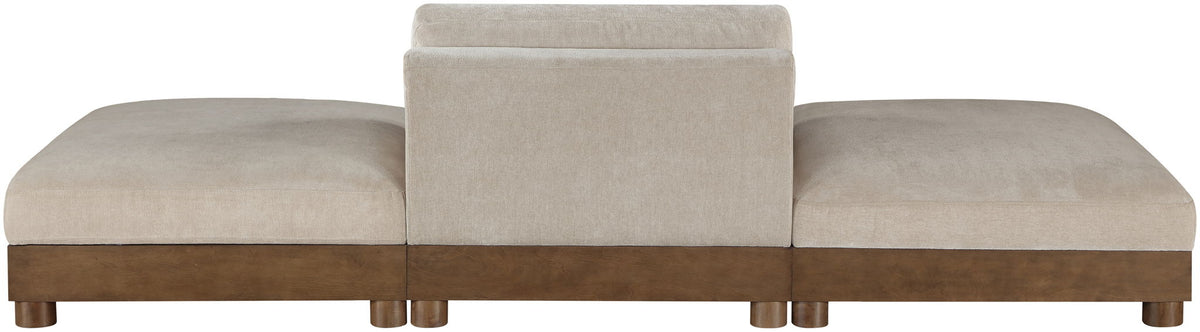 Turin - Chenille Fabric Upholstered Modular Sectional - Taupe