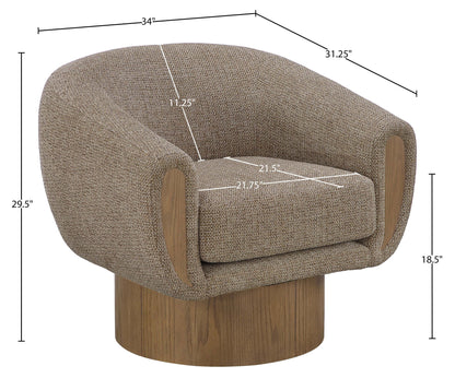 Avella - Interwoven Fabric Swivel Accent Chair