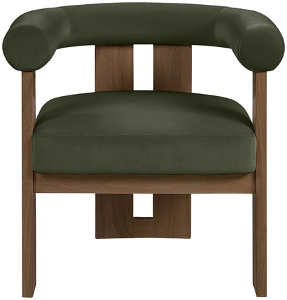 Arienzo - Performance Fabric Upholstered Accent Chair - Walnut Base