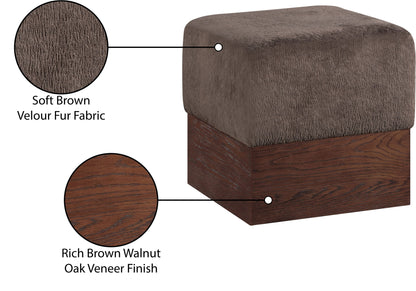 Havre - Ottoman / Stool With Brown Base