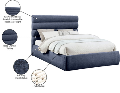 Adam - Chenille Fabric Bed With 52" Headboard