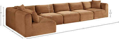 Shaggy - Fabric 6 Piece Modular Sectional