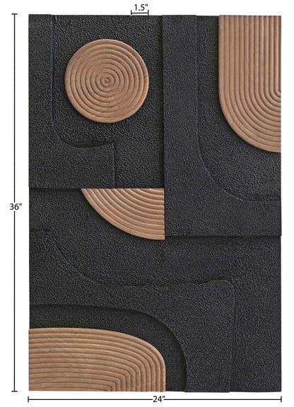 Element - Mango Wood Wall Decor - Black