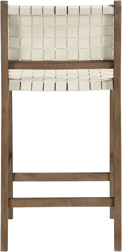 Entwine - Vegan Leather Upholstered Counter Stool - Painted Brown