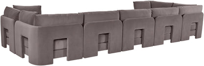 Hammond - Velvet Performance Fabric Upholstered 7 Piece U-Shaped Sectional