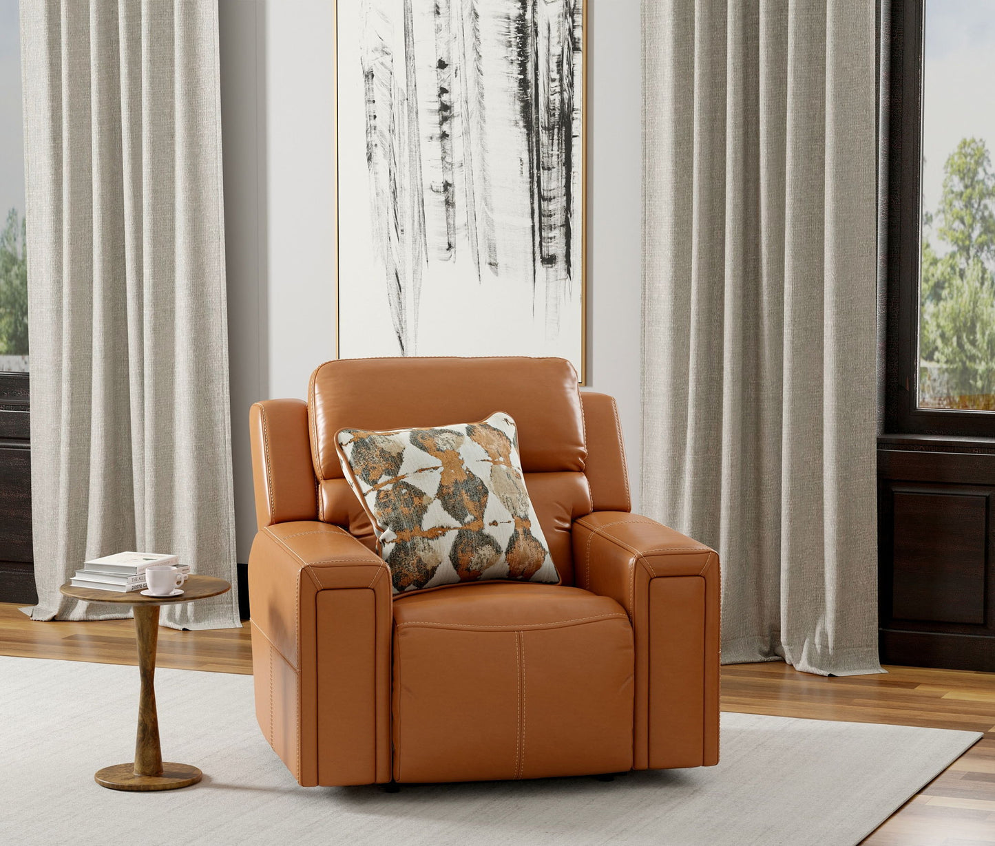 Arezzo - Power Headrest Power Lay Flat Recliner With Zero Gravity/Extended Ottoman